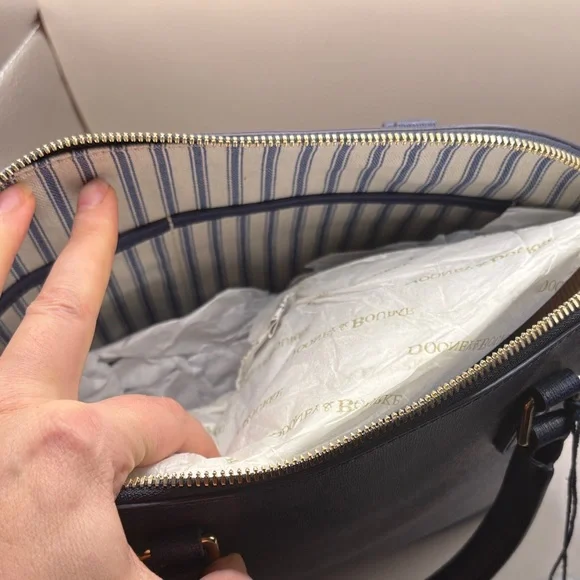 Dooney & Bourke Marine Saffiano Leather Satchel - Picture 5 of 7